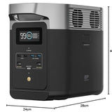 EF ECOFLOW Delta 2 Tragbare Powerstation 1024Wh, Solar Generator LiFePO4-Batterie, erweiterbarer Kapazität bis zu 3kWh, Schnellladung von 0-80% in 50 Mins, Notstromaggregat für Camping, Wohnmobile