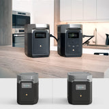 EF ECOFLOW Delta 2 Tragbare Powerstation 1024Wh, Solar Generator LiFePO4-Batterie, erweiterbarer Kapazität bis zu 3kWh, Schnellladung von 0-80% in 50 Mins, Notstromaggregat für Camping, Wohnmobile