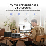ECOFLOW RIVER 3 Plus Tragbare Powerstation, 286 Wh LFP Batterie, bis zu 1 200 W Leistung, 16 Stunden+ Laufzeit für <100 W Geräte, erweiterbar auf 858 Wh, <10 ms USV, Solargenerator für Camping, RV