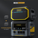 VTOMAN FlashSpeed 1500 Tragbare Powerstation 3096Wh, 1500W (Spitze 3000W) Solar Generator mit Zusatzbatterie, unterstützt AC/DC/Solaraufladung für Camping, Netzunabhängig, Wohnmobil, Notfall