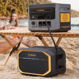 VTOMAN FlashSpeed 1500 Tragbare Powerstation 3096Wh, 1500W (Spitze 3000W) Solar Generator mit Zusatzbatterie, unterstützt AC/DC/Solaraufladung für Camping, Netzunabhängig, Wohnmobil, Notfall